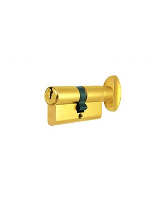 Lock cylinder 7cm with thumb turn for interior doors, Golden