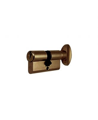 Lock cylinder 7cm with thumb turn for interior doors, Oxide