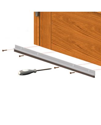 Aluminum automatic door button 100 cm, Silver