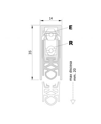Automatic Door Button Seal 83CM, No Sound Series
