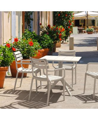 SIESTA - Paris Table 80 cm Square, White