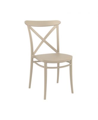 Siesta - Cross chair for indoor and outdoor, Taupe