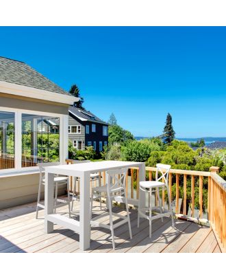 Siesta - Cross barstool 75 for indoor and outdoor, White