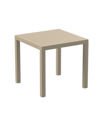 Siesta - Ares 80 square table for indoor and outdoor use, Taupe