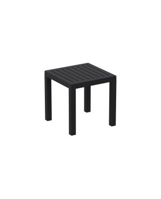 Siesta - Ocean Side Table 45cm, square, for indoor and outdoor use Black