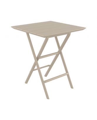 Siesta - Helen Folding Table 60cm, square, For indoor and outdoor use, Taupe
