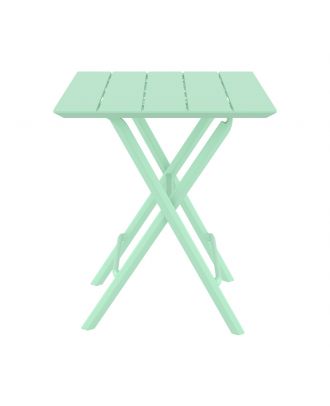 Siesta - Helen Folding Table 60cm, square, For indoor and outdoor use, Opaline Green