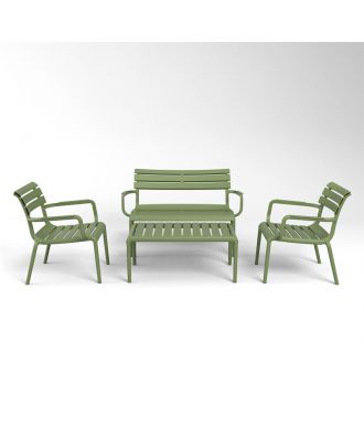 Siesta - Paris Lounge Sofa set for indoor and outdoor use, Olive Green