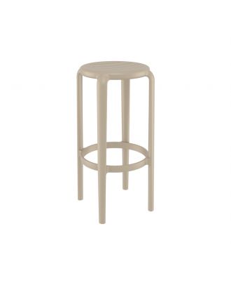Siesta - Tom Bar Stool 75 cm, For indoor and outdoor use, Marsala finish-Taupe