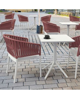 Siesta - Portofino Armchair for indoor and outdoor use White Marsala