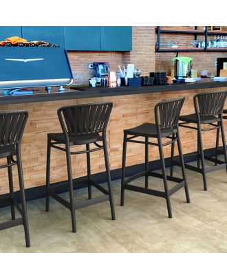 Siesta - Portofino barStool for indoor and outdoor use Black