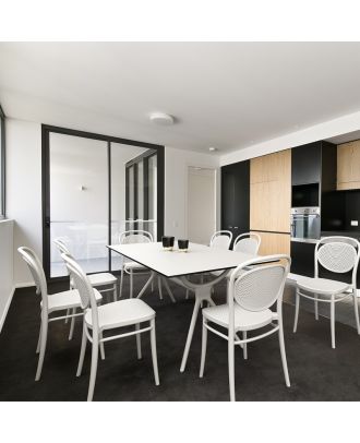 Siesta - Marcel stacking chair for indoor and outdoor, White