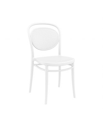 Siesta - Marcel stacking chair for indoor and outdoor, White