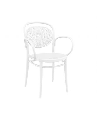 Siesta - Marcel XL stacking armchair for indoor and outdoor, White