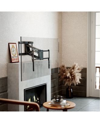 Wall mounted Motorized Heavy-duty Mantel TV Mount Powered By Tuya for most 43"-90" TVs up to 50kg