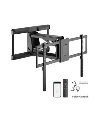 Wall mounted Motorized Heavy-duty Mantel TV Mount Powered By Tuya for most 43"-90" TVs up to 50kg