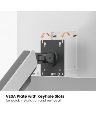 Dual Screen Rugged Mechanical Spring Monitor Arm for Desk Mounting 17"-32"