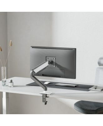 Single Screen Rugged Mechanical Spring Monitor Arm for Desk Mounting 17"-32"
