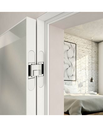 High loading capacity concealed hinge for internal flush doors, 60kg x 2 hinges, 180°opening, matt black