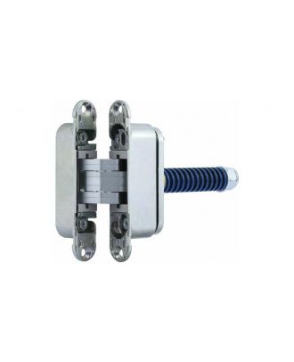 High loading capacity concealed hinge 60 kg x 2 hinges, self-closing system, matt chromium