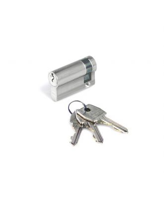 AGB Euro profiled half Cylinder 45mm, 3 profiled keys, Chromium