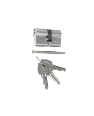 AGB Euro profiled Cylinder 54mm 27-27, 3 profiled keys, Chromium