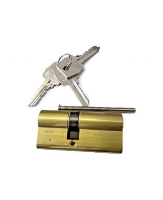 AGB Euro profiled Cylinder 70mm 30x40, 3 profiled keys, Polished Brass