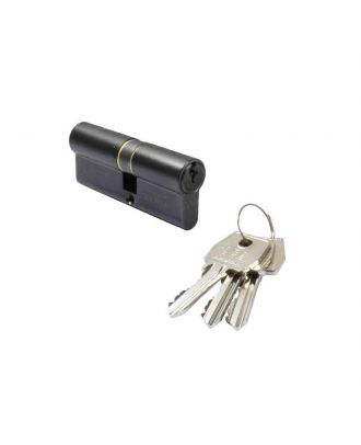 AGB Euro profiled Cylinder 80mm 40-40, 3 profiled keys, Matte Black
