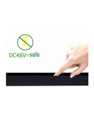 Leaves LNT, Line LED Track - Low Voltage DC48V - Recessed with wing Installation - 2M - PVC