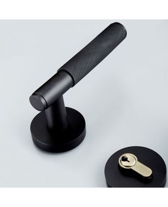 WELDER - Knurled Solid interior door handle Matt Black