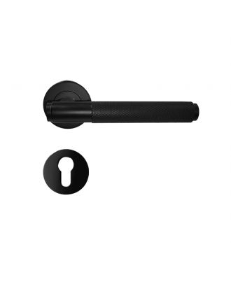 WELDER - Knurled Solid interior door handle Matt Black