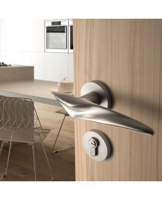 WELDER Modern interior door handle matte satin nickel
