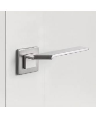 WELDER Modern fold-design interior door handle matte satin nickel