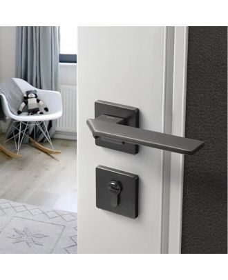 WELDER Modern fold-design interior door handle Gun Black Brushed