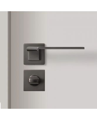 WELDER Modern fold-design bathroom door handle Gun Black Brushed