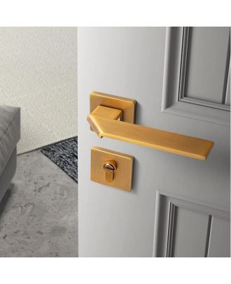 WELDER Modern fold-design interior door handle Brushed Antique Brass