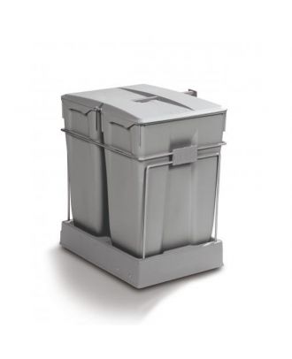 full extension Pull-out waste bin fixed to the bottom of the cabinet 70L