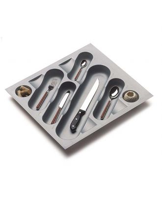 plastic cutlery tray for drawer base 50cm, Light grey