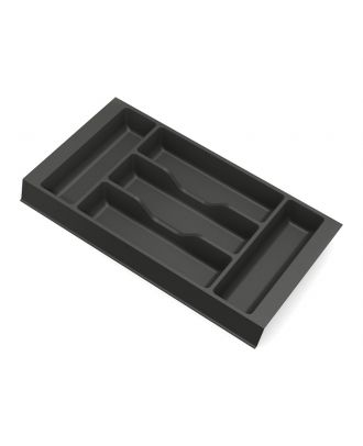 Plastic Cutlery Tray for drawer with a one side wing, positioned on the drawer side