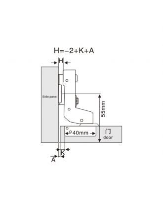 Insert Overlay Soft Closing Hinge 40 Mm