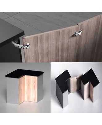 Slide-on special angle door hinge 135° for Linkage doors, (Two-way)