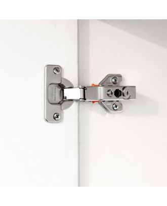 Furniture soft closing cabinet hinge, 3D clip-on, Opening Angle 105°, full overlay