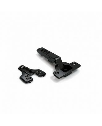 DANCO soft closing hinge opening 105° with 3D adjustment, Full-Overlay, Cup Ø35, 48mm drilling pattern, for screwing on, Anthracite