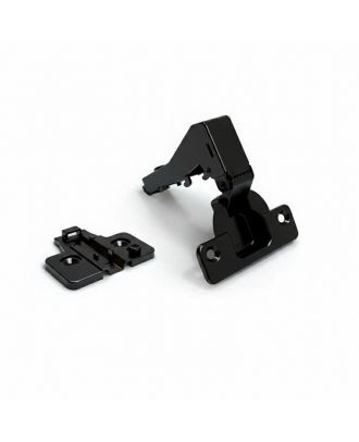 DANCO soft closing hinge opening 90° for blind corners with 3D adjustment, Cup Ø35, 48mm drilling pattern, for screwing on, Anthracite