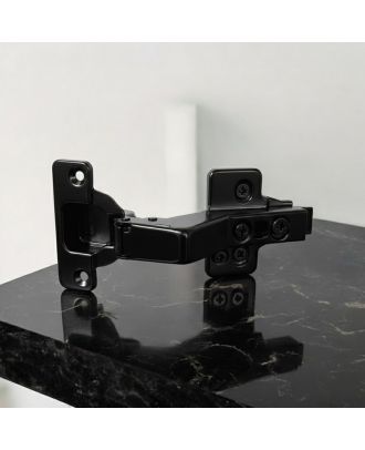 DANCO soft closing hinge opening 90° for corners 30° with 3D adjustment, Cup Ø35, 48mm drilling pattern, for screwing on, Anthracite