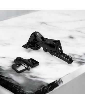 DANCO soft closing hinge opening 165° with 3D adjustment, Cup Ø35, 48mm drilling pattern, for screwing on, Anthracite