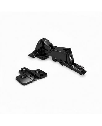 DANCO soft closing hinge opening 165° with 3D adjustment, Cup Ø35, 48mm drilling pattern, for screwing on, Anthracite