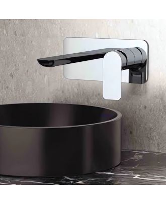 REMER - Infinity Built-in basin single-lever mixer with horizontal wall flange in chrome plated brass