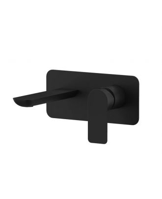 REMER - Infinity Built-in basin single-lever mixer with horizontal wall flange in matt black