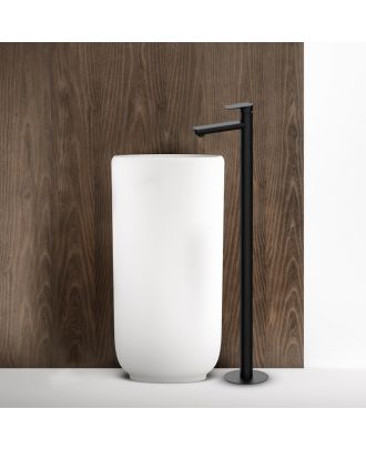 Floor mounting single-lever mixer, matt black